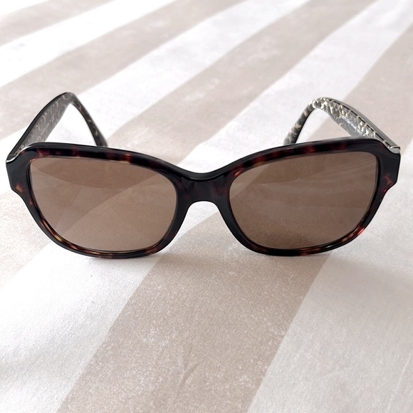 Coach Prescription Sunglasses Frames Dark Brown Tortoise - Picture 8 of 13